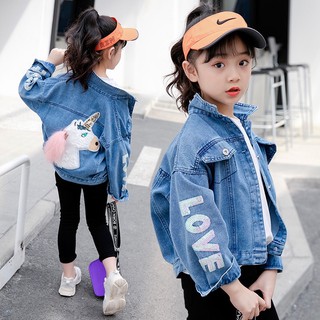 jacket ยีนส์ลายยูนิคอร์น