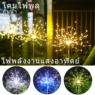 【Hot】โคมไฟพลังงานแสงอาทิตย์ 90/120 LED กันน้ําสําหรับตกแต่งสวนสนามหญ้า