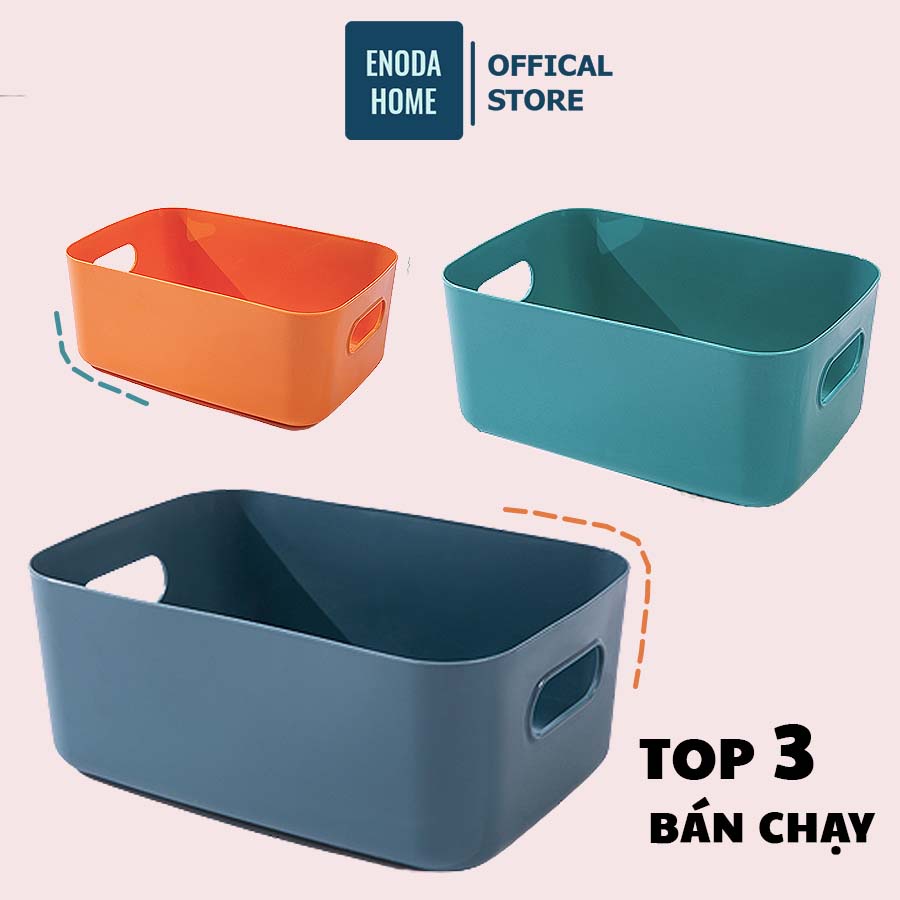 Enoda Home กล่องเก็บเครื่องสําอางและกล่องเก็บอเนกประสงค์อเนกประสงค์พร้อมที่จับ Q001