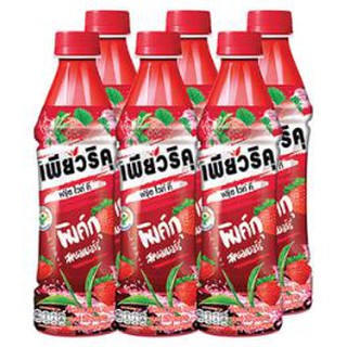 เพียวริคุ พิงค์กุ สตรอเบอร์รี่ ชาขาว บรรจุ 350ml ยกแพ็ค 6ขวด PURIKU PINKU WHITE TEA STRAWBERRY