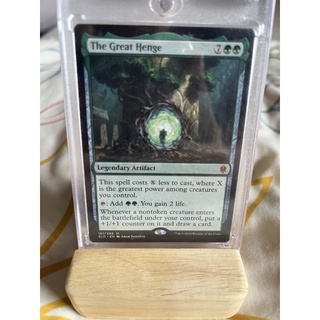 การ์ด MTG The Great Henge Green Magic the gathering EDH Rare รุ่น throne of Eldraine สภาพ Nm