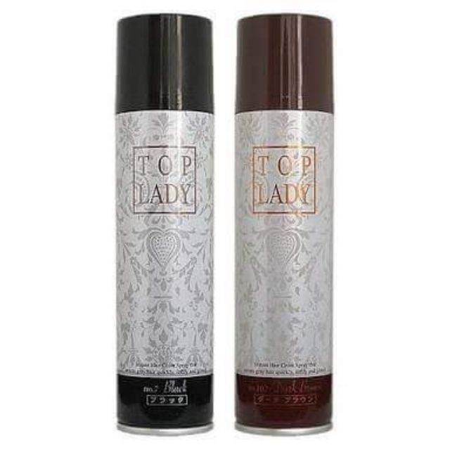 เปลี่ยนสีผม สเปรย์ปิดผมขาว สเปรย์ปิดผมขาว Top lady Hair Color Spray ท๊อปเลดี้ จากญี่ปุ่น