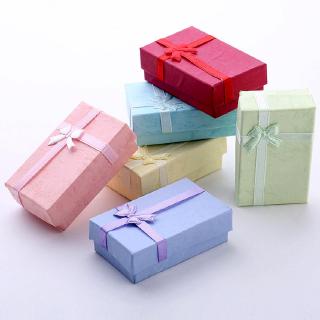 Fashion Ring Necklace Bracelet Jewelry Box Wedding Ring Earring Pendant Silk Ribbon Packing Bow Watch Gift Box