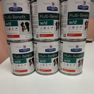 [Hills] w/d dog อาหารสูตรคุมน้ำตาล เบาหวาน ลดน้ำหนัก สำหรับสุนัข แบบกระป๋อง 370g 6 กระป๋อง