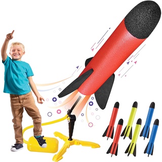 Kids Toy Rocket Launcher - ระยะสูงสุด 100 ฟุต Stomp Launch Pad - ของเล่นกลางแจ้งแสนสนุกสำหรับเด็ก - ของเล่นของขวัญสำหรับ