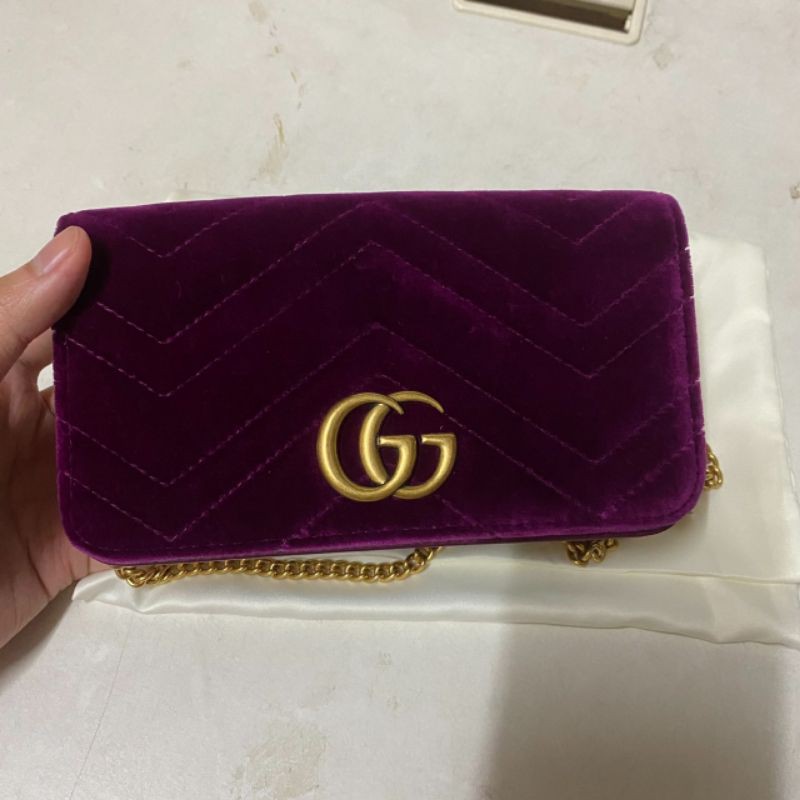 gucci marmont supermini velvet(กำมะหยี่) ส่งฟรี