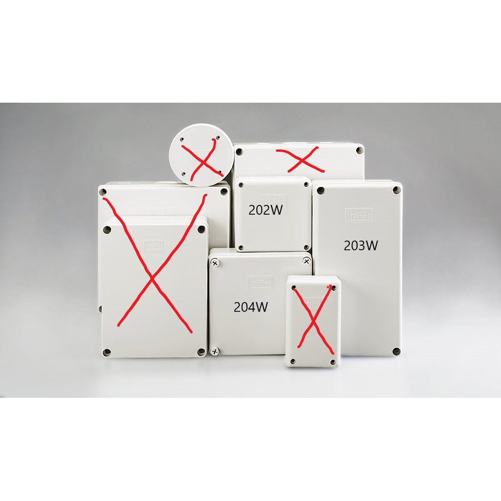กล่องกันน้ำสีขาว Nano-202W (109.5 x 109.5 x 59.8mm.)