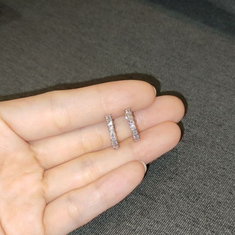 Galaroom Jewelry ต่างหูเพชรสวิสcz รุ่นE66 สีเงิน