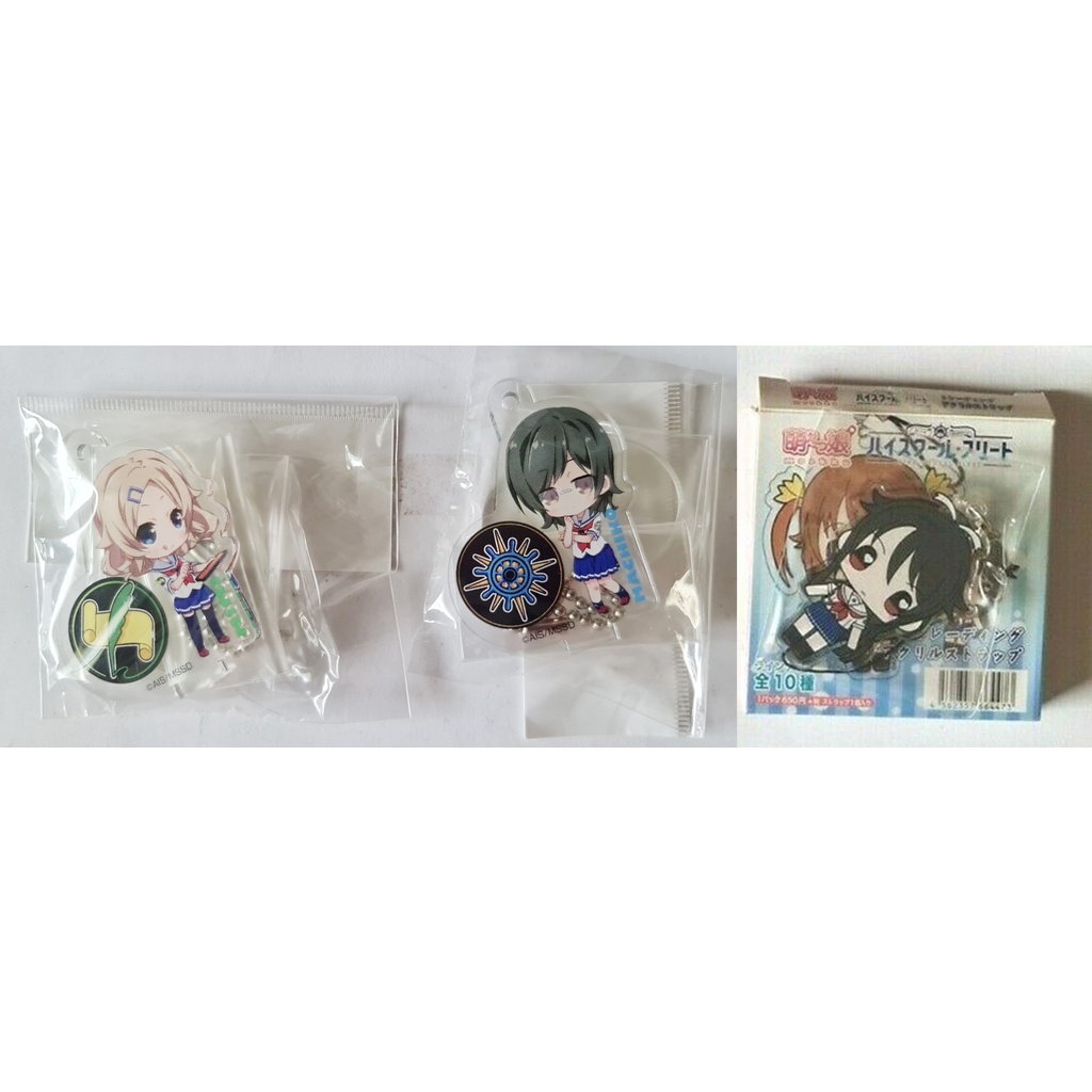 ของสะสมอนิเมะจาก เรื่อง High School Fleet Moekko Haifuri Stand Arcylic KeyChain Official Japan x 3 ล