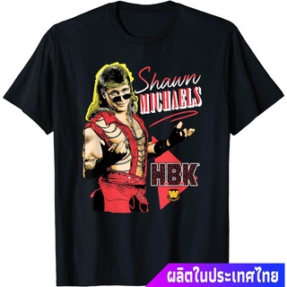 มวยปล้ำอาชีพ มวย มวยปล้ำลีก อเมริกา WWE Shawn Michaels HBK T-shirt T-Shirt คอกลม แฟชั่น ผ้าฝ้ายแท้ เสื้อยืด ผ้าฝ้ายแท้สา