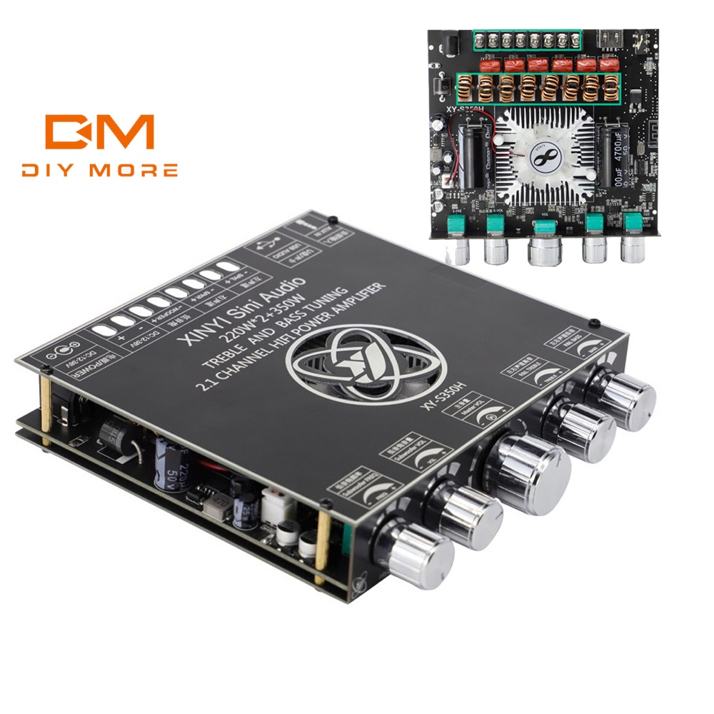 Diymore TPA3251 S350H 2.1 บอร์ดขยายเสียงซับวูฟเฟอร์ บลูทูธ 220WX2+350W