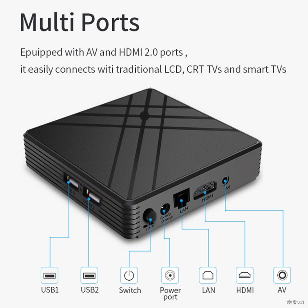 Smart Tv Box Android 9 0 Tv Box 4gb Ram 32gb Rom Lag Free Interface Youtube Media Player Smart Tv Set Top Box Support 4k Shopee Thailand