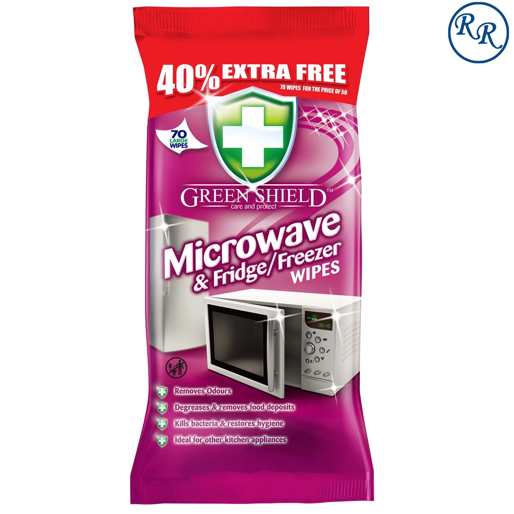GREENSHIELD MICROWAVE & FRIDGE/FREEZER WIPES 70S