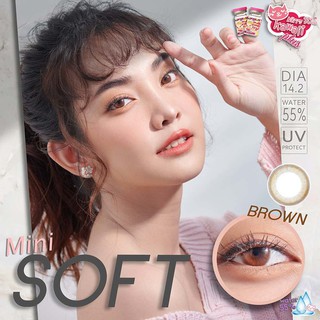 คอนแทคเลนส์ Kitty Kawaii mini Soff Gray // Brown