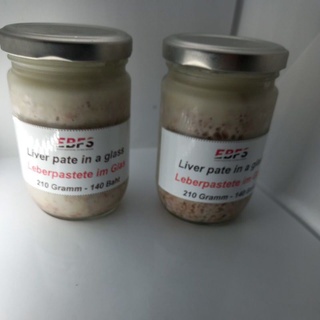 Leberpastete im Glas 210 Gramm / Liver pate in a glass 210 gram