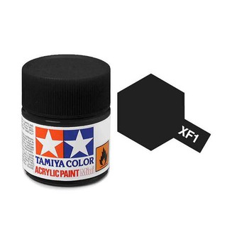 สีสูตรน้ำทามิย่า Tamiya Acrylic XF1 Flat Black 10ml