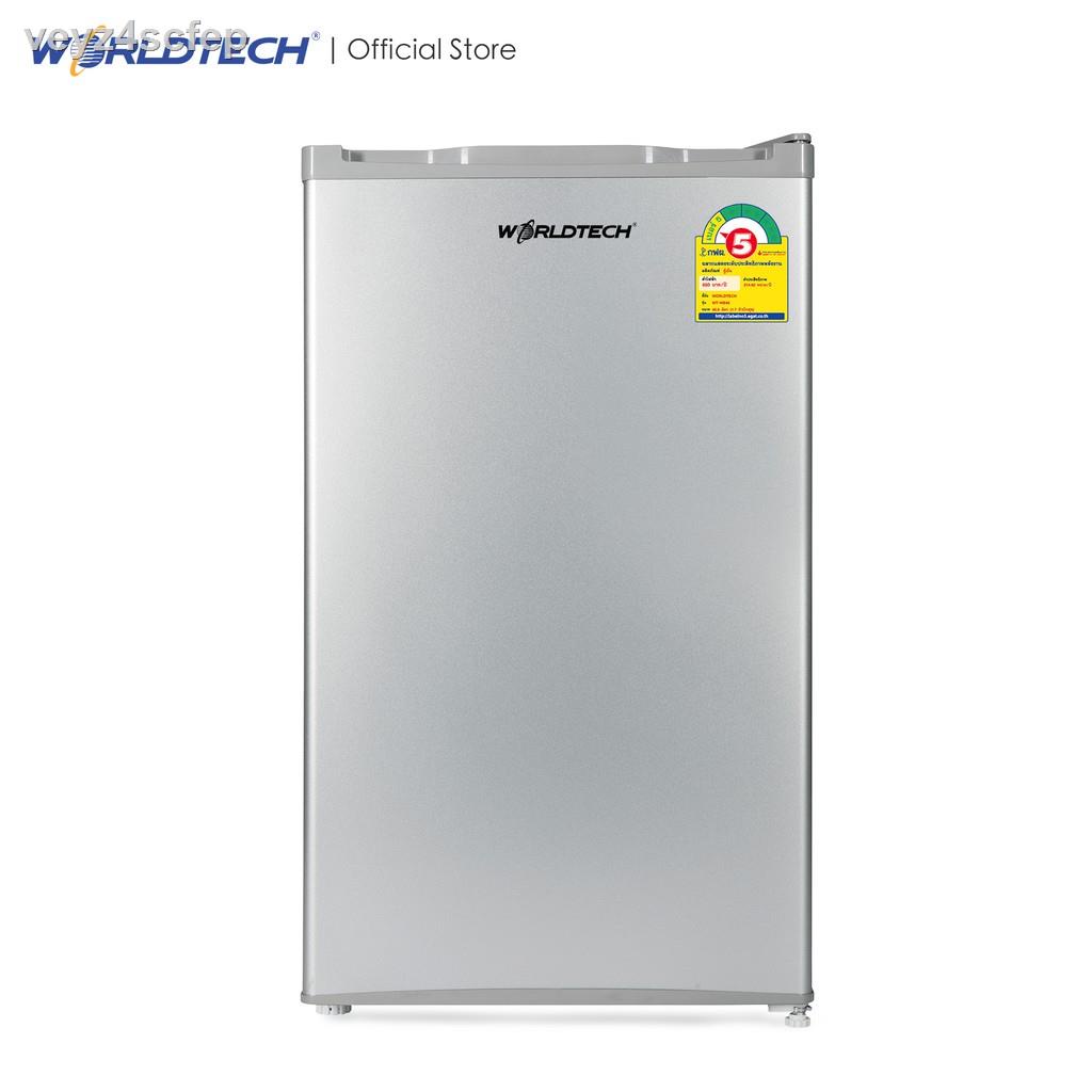✲﹍Worldtech ตู้เย็นเล็ก 3.3 คิว รุ่น WT-RF101 ตู้เย็นขนาดเล็ก ทำน้ำแข็งได้ ความจุ 92 ลิตร ประหยัดไฟเบอร์ 5 (ผ่อนชำระ 0%)