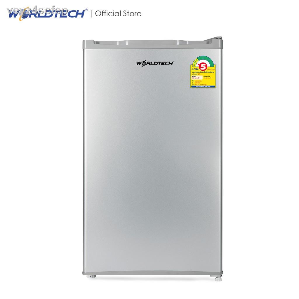 ✲﹍Worldtech ตู้เย็นเล็ก 3.3 คิว รุ่น WT-RF101 ตู้เย็นขนาดเล็ก ทำน้ำแข็งได้ ความจุ 92 ลิตร ประหยัดไฟเ