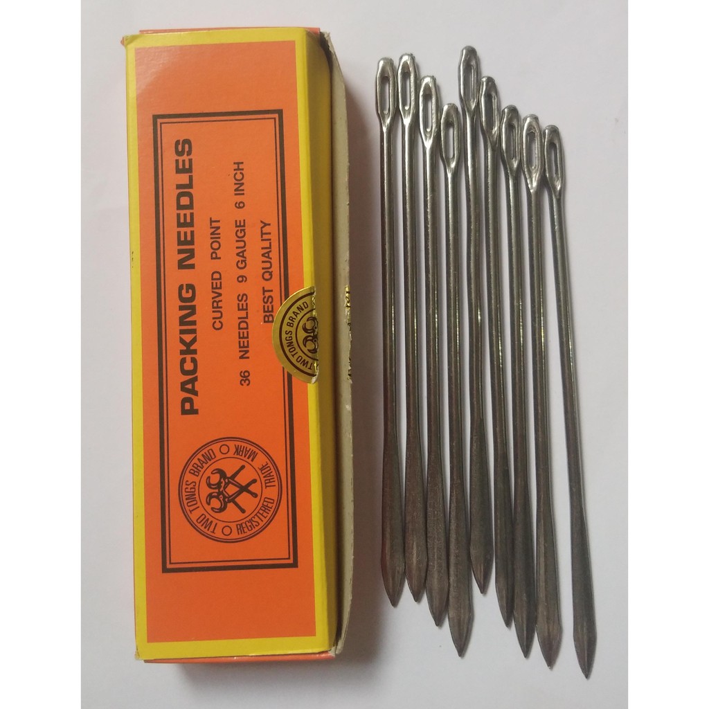 เข็มเย็บกระสอบ เย็บปากถุง ขนาดยาว 6 นิ้ว x 3 เข็ม (เย็บได้ทั้ง กระสอบป่าน กระสอบพลาสติก) Packing nee