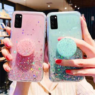 เคส Luxury Glitter Star Case Samsung A71 A51 A91 A81 A70S A50S A30S A20S A10S A70 A50 A30 A20 A10 M10 Case Silicone Soft Cover