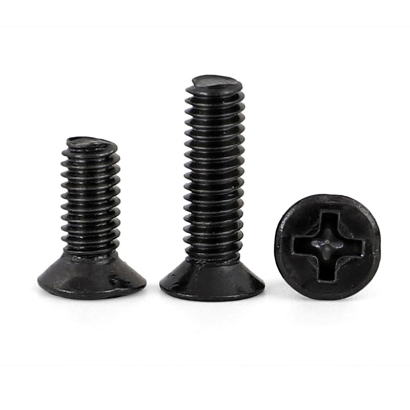 สต็อกพร้อม* 1 ชิ้น,M3x10mm M3X10L FLAT HEAD สีดํา ZINC MACHINE SCREW ใหม่