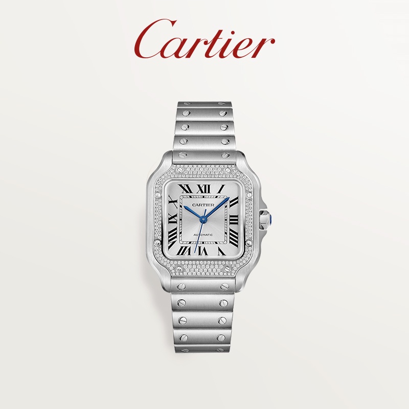 [Luxury Customization]Cartier Series Mechanical Watch Stainless Steel Diamond Replaceable Double Strap Watch a5D0
