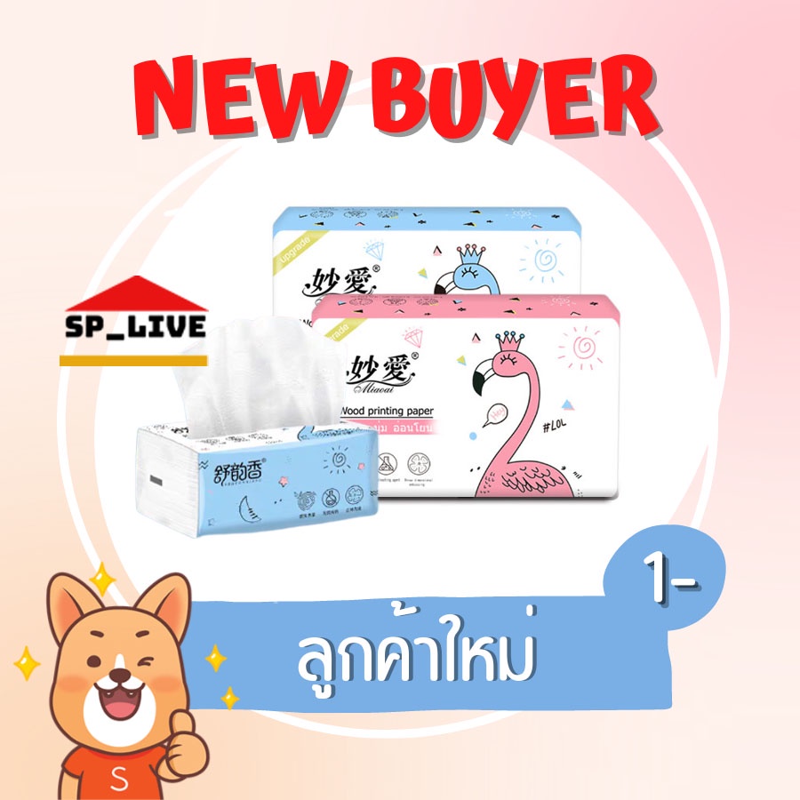 กระดาษทิชชู่ 1 ห่อ มี 3 ขนาด