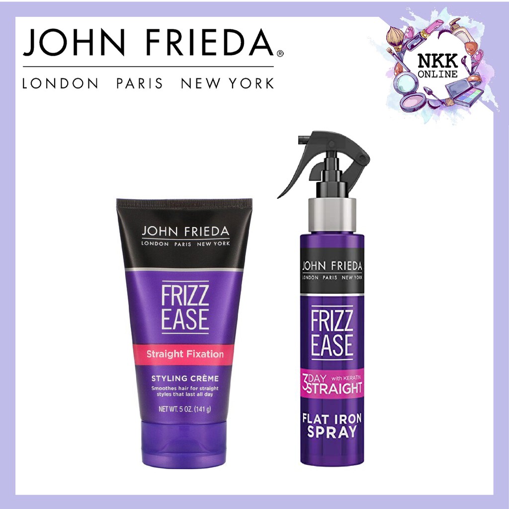[พร้อมส่ง‼️ของแท้100%] John Frieda Frizz-Ease Straight Fixation Smoothing Creme 141 g/ Spray 103ml