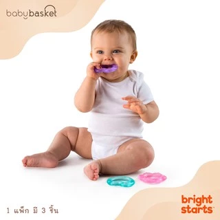ของเล่นเด็ก ยางกัดน้ำ 3 ห่วง Bright Starts Teether Tubes สีสันสดใส รูปทรงต่างๆ เสริมสร้างพัฒนาการ