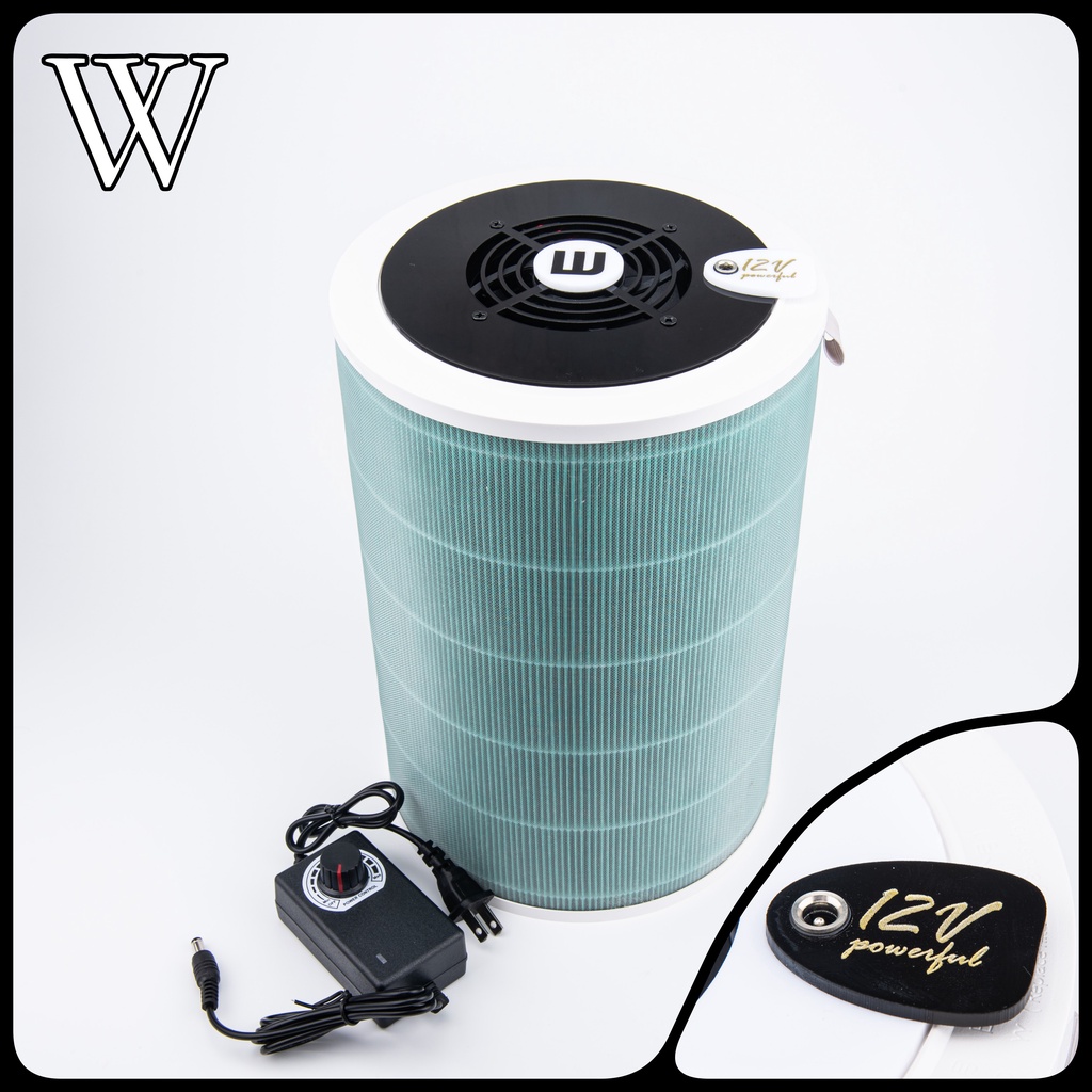 Diy 12v version 3000RPM เครื่องฟอกอากาศ ไม่รวมไส้กรอง ใช้ได้กับไส้กรอง Xiaomi ใช้พัดลม ฝาปิดกรอง