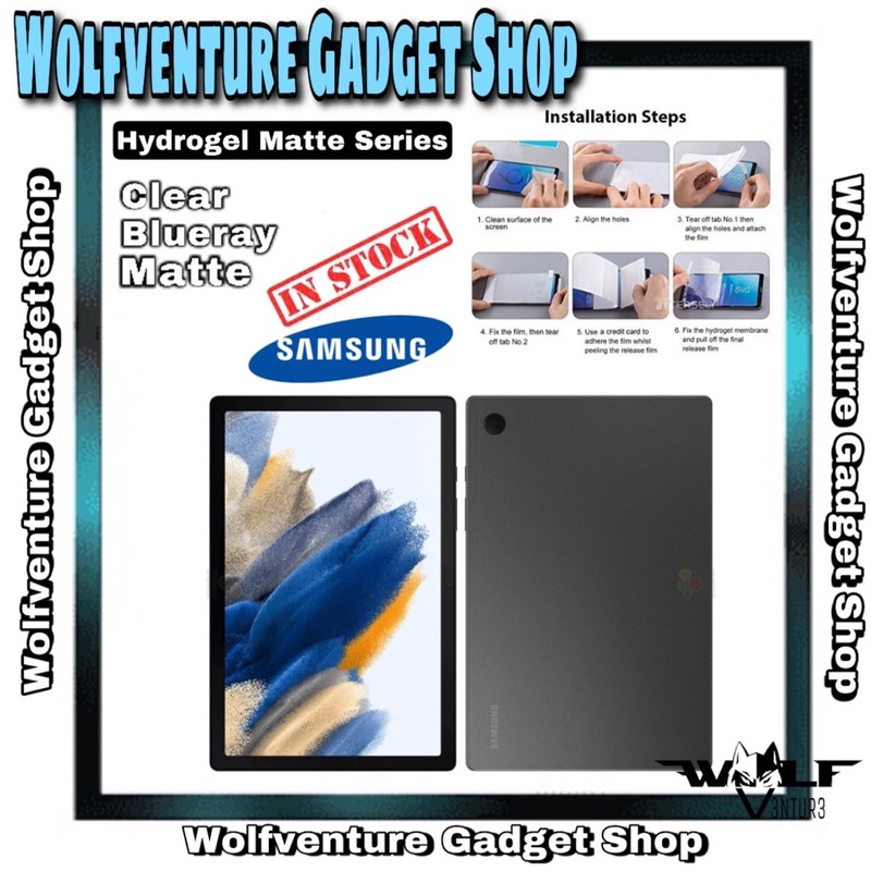 แท็บเล็ต Samsung Galaxy Tab S6 T860/Tab S6 Lite(2022)/Tab S8+/Tab S8/Tab A8 10.5(2021) Hydrogel ป้อง