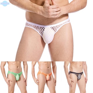 ◀READY▶Men Underwear Breathable Fashion Hollow Low Waist Polyester Underpants# Good Quality