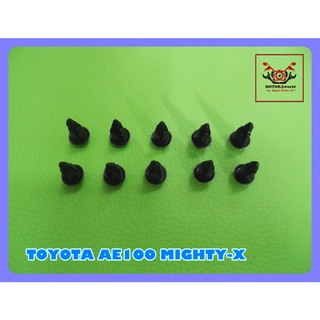 TOYOTA AE100 MIGHTY-X INNER LOWER DOOR LOCKING CLIP (SMALL) SET 10 PCS. "BLACK"/ กิ๊บปลายประตูแผงใต้หน้าปัด ตัวเล็ก สีดำ