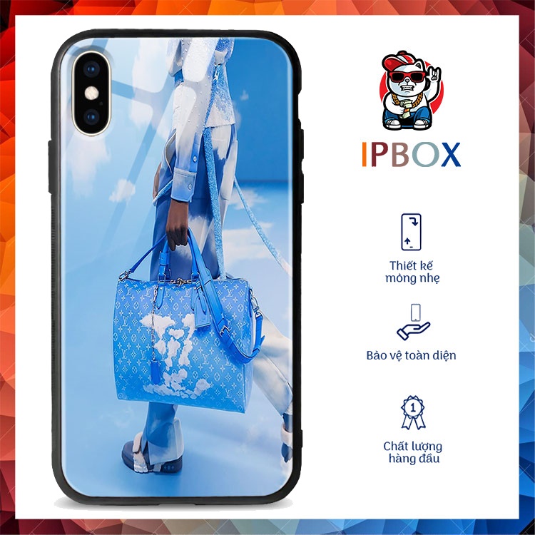 Lv-Bag Pure Blue Case สําหรับ Iphone 6S/6S Plus/7/7Plus/8/8Plus/X/Xs/Xs Max/11/11 Promax/12/12 Proma