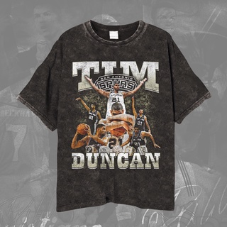 เสื้อยืด ลายทีมบาสเก็ตบอล Nba DUNCAN สไตล์วินเทจ สําหรับผู้ชาย และผู้หญิงS-5XL