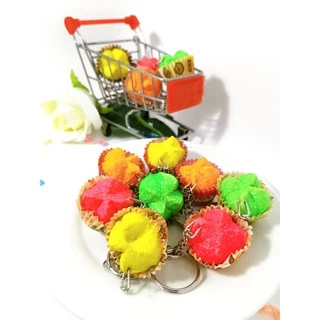 🍡🍡พวงกุญแจ​ขนมถ้วยฟู ขนมไทย น่ารัก น่ากิน พวงกุญแจแฮนด์เมด🍡🍡