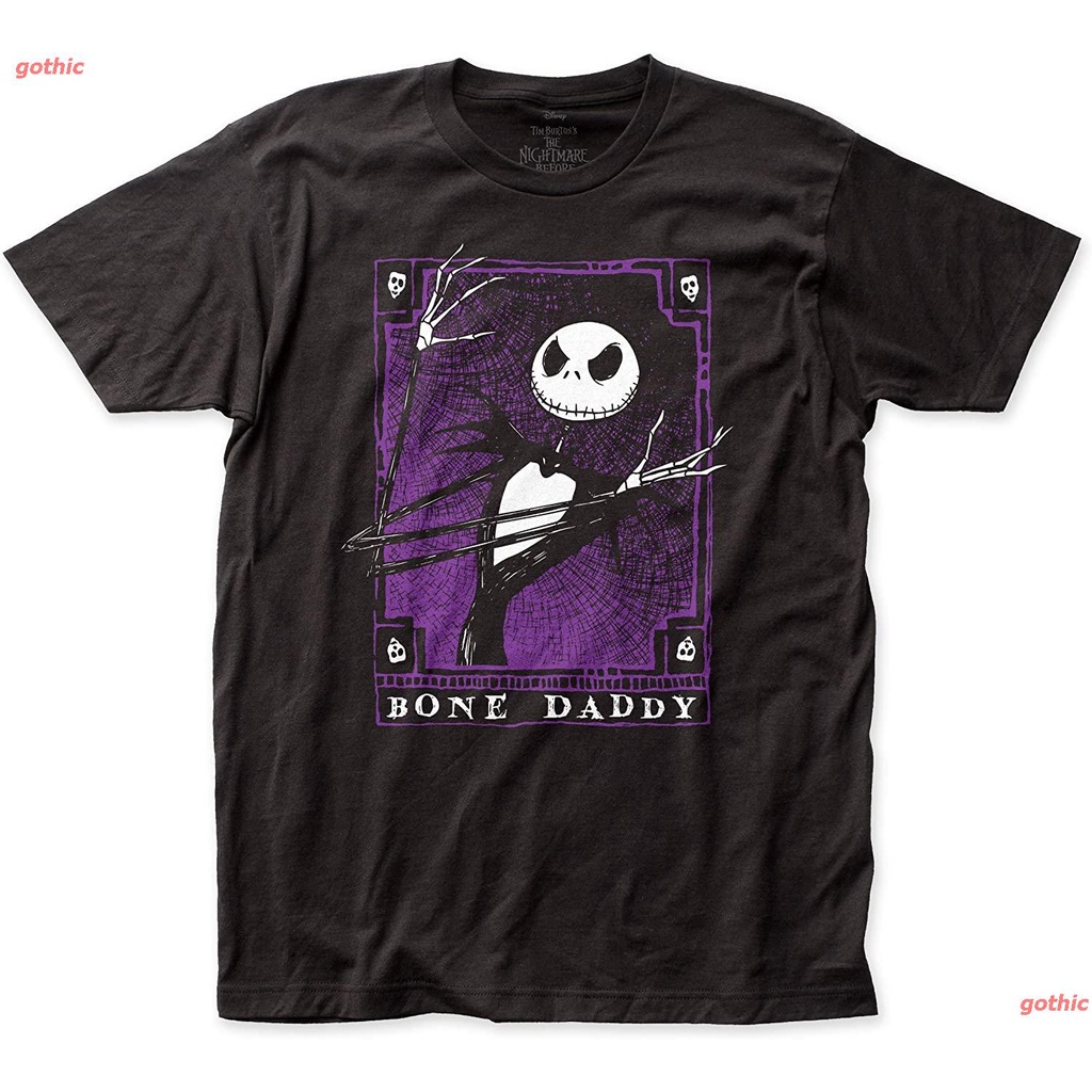 เสื้อยืดแขนสั้น Merchandising The Nightmare Before Christmas Bone Daddy Fitted Jersey Tee Popular T-shirtsเสื้อยื 471