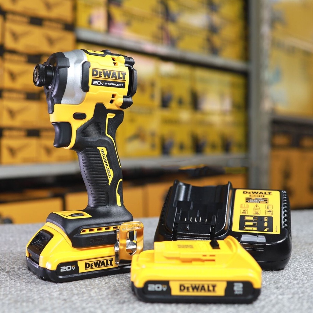 DEWALT DCF850D2A-B1 ชุดไขควงไร้สาย 20V พร้อมอุปกรณ์ / รับประกัน 3 ปี!!!