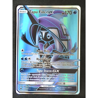 Tapu Fini GX Card 133/147 คาปู เรฮิเร Pokemon Card Gold Flash Light (Glossy) ภาษาอังกฤษ