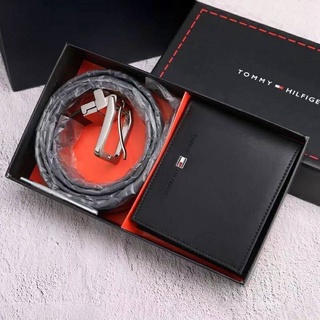 📮@960.-🔥🔥GRAND SALE 7 % +📍(ส่งฟรี EMS)🔥🔥💯TOMMY HILFIGER BELT AND WALLET GIFT SET