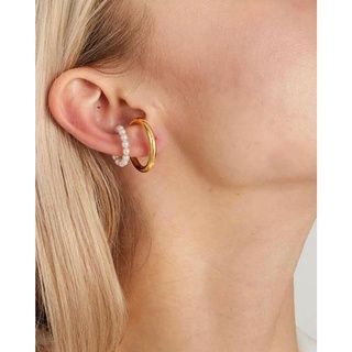 Emma ear cuff (1 pc)  ตุ้มหูคล้องทรงเก๋ แต่งมุกดูดี รุ่นนี้ใส่แล้วชิคมากค่ะ✨