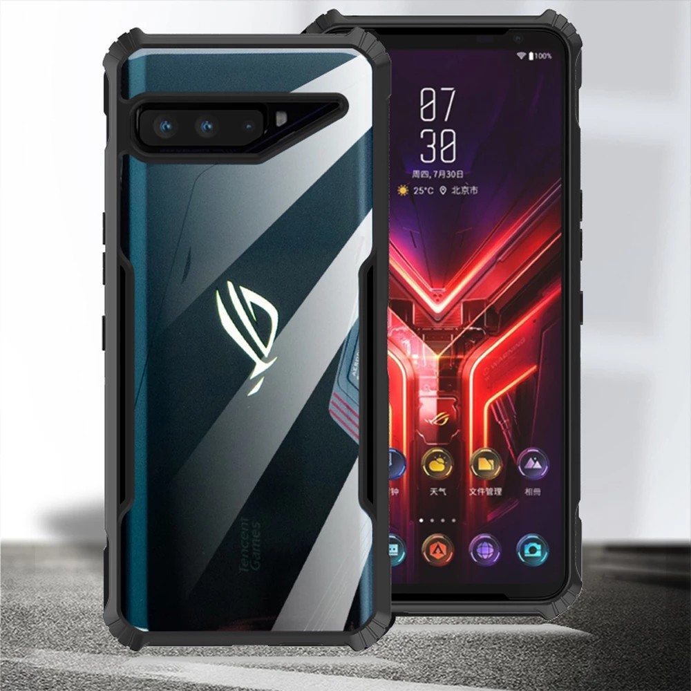 ASUS ROG Phone 3 5 6 Pro ZS661KS ZS676KS ZS673KS Armour Case กรอบ TPU พร้อม PC ด้านหลัง Air Trigger 
