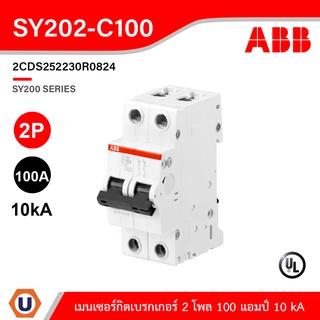 ABB SY202-C100 เมนเซอร์กิตเบรกเกอร์ 2 โพล 100 แอมป์ 10 kA (IEC 60898-1) - 2CDS252230R0824 สั่งซื้อได้ที่ร้าน Ucanbuys