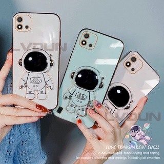 เคส realme c11 นักบินอวกาศ เคส realme c11 2021 สนับสนุนพับได้ เปลือกหอย YHY1