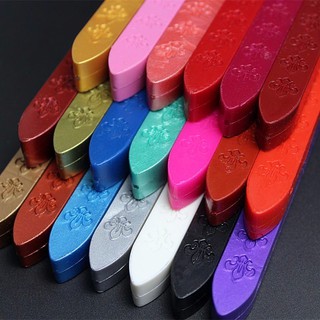 Solid Color Retro Carved Sealing Wax Stick Seal Candle Wedding Invitations LEAF