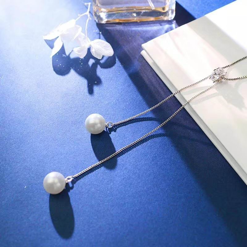 สร้อยคอยาว เรียบง่าย เครื่องประดับมุกจําลอง สร้อยคอพู่ และจี้ Bijoux Femme โซ่ 2020 ของขวัญสําหรับผู้หญิง