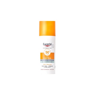 Eucerin Sun Gel-Creme Ultra Light Oil Control SPF 50+ 50ml ยูเซอริน ครีมกันแดด เนื้อเจล สำหรับผิวเป็นสิว-ผิวมัน