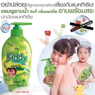 Mistine kiddy Head to toe Bath Shampoo 400ml. มิสทิน คิดดี้ แชมพูอาบน้ำ แชมพูอาบน้ำสำหรับเด็กเล็ก มี 4 กลิ่นให้เลือก