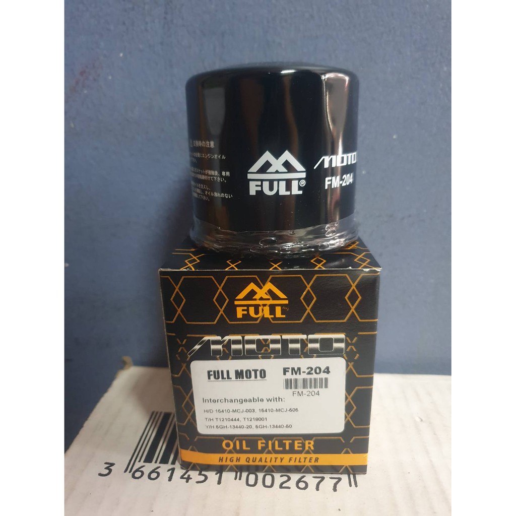 กรองน้ำมันเครื่อง FM-204 (bigbike) Full Razer FORZA CBR650 MT07 ของแท้ 100%