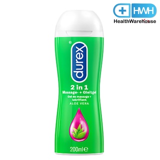 Durex Play Massage 2 in 1 Lubricant Gel 200 mL ดูเร็กซ์ เพลย์ เจลหล่อลื่น มาสสาจ ทูอินวัน